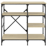 ZNTS Baker's Rack Sonoma Oak 90x40x84 cm Engineered Wood and Metal 845422