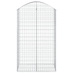 Arched Gabion Basket 100x50x160/180 cm Galvanised Iron 153438