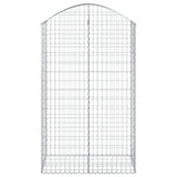 Arched Gabion Basket 100x50x160/180 cm Galvanised Iron 153438