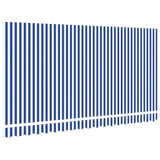 Awning Replacement Fabric Blue and White 4 x 2 m Polyester 42000375