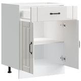 Kitchen Base Cabinet Lucca High Gloss White Engineered Wood 853729