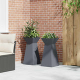 Pillar Planter 2 pcs Anthracite 35 x 35 x 73 cm 873843