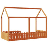 Kids' House Bed Frame without Mattress Wax Brown 90x200 cm 850688