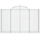 Arched Gabion Basket 200x30x120/140 cm Galvanised Iron 153486