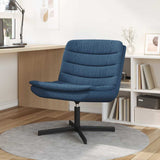 Swivel Chair Blue 63 x 75 x 76 cm Fabric 42007357