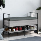 Shoe Bench Grey Sonoma 85.5x42x57.5 cm Engineered Wood 835232