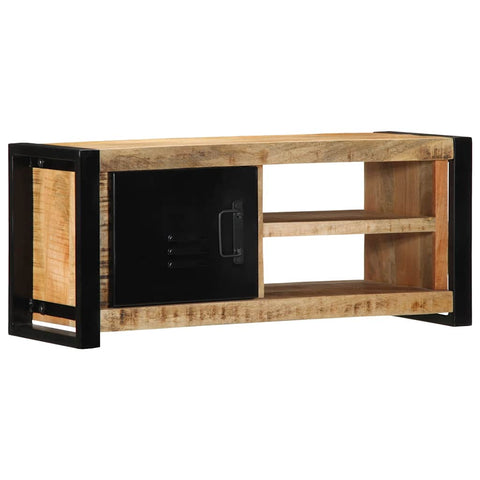 ZNTS TV Cabinet 80x30x35 cm Solid Rough Wood Mango 4013591