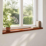 Window Sills 2 pcs Brown 120 x 15 x 2 cm Solid Beech Wood 42048252