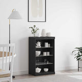 LED Sideboard Black Oak 60.5 x 37 x 100 cm Engineered Wood 863047