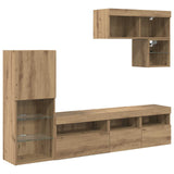 TV Wall Units Wall-mounted 6 pcs Artisan Oak Engineered Wood 3402975