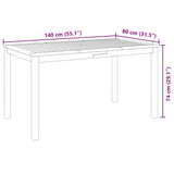 Garden Dining Set Natural Wood Solid Acacia Wood 4-Seater 3295257