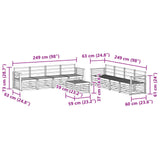 Sofa Sets 9 pcs Natural Solid Acacia Wood 3374579