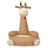 Plush Children's Chair Giraffe Brown 80160