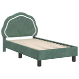 Toddler Bed Frame with Headboard Sea Green 70 x 140 cm Velvet 42010899