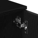 TV Cabinet Black Oak 102x30x37,5 cm Engineered Wood 862411