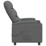 Recliner Massage Chair Dark Grey 75 x 93 x 102 cm Fabric 42051287