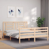 Bed Frame without Mattress King Size Solid Wood 3194706