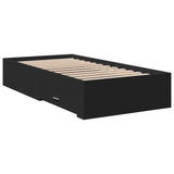 Bed Frame with Drawers without Mattress Black 75x190 cm Small Single 3280441