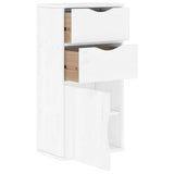 Side Cabinet with Drawers "ODDA" White 40x24x79 cm Solid Wood Pine 4103598