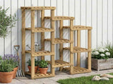 Plant Stand White 85 x 30 x 114.5 cm Solid Acacia Wood 903107