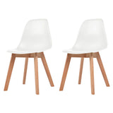 Dining Chairs 2 pcs White Plastic 244771