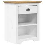 Bedside Cabinet BODO Brown 53x38.5x66 cm Solid Wood Pine 355054