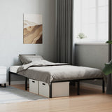 Metal Bed Frame without Mattress Black 120x190cm 373652