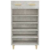 Shoe Cabinet Concrete Grey 60x35x105 cm Engineered Wood 812784