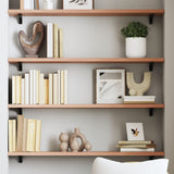 Wall Shelf Light Brown 100x20x2 cm Treated Solid Wood Oak 363677