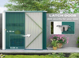 5.3 x 3.1ft Corrugated Steel Garden Shed - Green T3398P328410