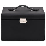 Jewellery Box 3-Layer with Mirror Lockable Black 26x18x17.5 cm 4103559