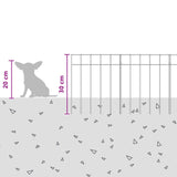 Garden Fence Panel 48 pcs Galvanised Steel Silver 42042945