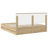Bed Frame with Drawer Sonoma Oak 180 x 200 cm Engineer Wood 3411091