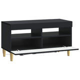 LED TV Cabinet Black Engineered Wood 897216