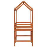 Loft Bed Frame Wax Brown 90 x 190 cm Solid Pine Wood 3422774