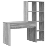 Desk with Shelf Grey Sonoma 138.5 x 55 x 143 cm Engineered Wood 3337254