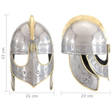 Beowulf Helmet Antique Replica LARP Silver Steel 286232