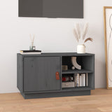 TV Cabinet Grey 70x34x40 cm Solid Wood Pine 818237