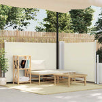 Retractable Side Awning Cream 120x1000 cm 48479