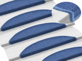 Stair Mats 20 pcs 56x17x3 cm Blue Half Round 3365788