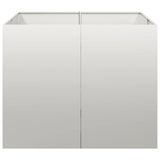 Planter 100x100x80 cm Stainless Steel 860826
