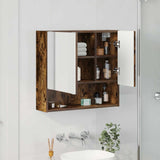 Mirror Cabinet Smoked Oak 59 x 17 x 55 cm Engineered Wood 883369