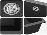 Kitchen Sink Single Basin Granite 53 x 46 x 20 cm Graphite 42053765