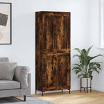 Highboard Smoked Oak 69.5x34x180 cm Engineered Wood 3199686