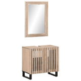 2 Piece Bathroom Furniture Set Solid Wood Mango 3217100