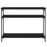 Console Table Black 100x29x75 cm Engineered Wood 834035
