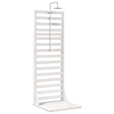 Outdoor Shower 225 cm Solid Pine Wood and Stainless Steel White 886349