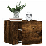 ZNTS Wall-mounted Bedside Cabinets 2 pcs Smoked Oak 45x30x35 cm 848334