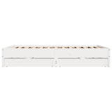 Bed Frame without Mattress White 180x200 cm Super King Solid Wood Pine 3301702