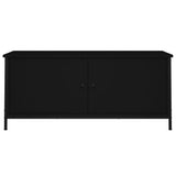 TV Cabinet with Doors Black 102x35x45 cm Engineered Wood 826290
